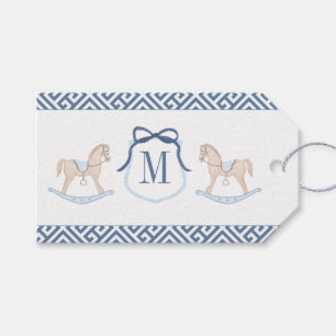 Étiquettes-cadeau Monogramme Baby shower à cheval à roche Favoriser