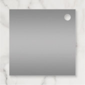 Étiquettes Cadeau Monogramme blanc curé et gris | Couleurs modifiabl (Dos)