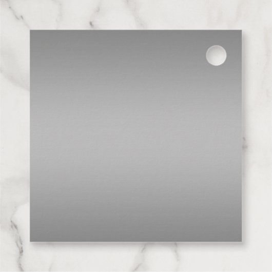 Étiquettes Cadeau Monogramme blanc curé et gris | Couleurs modifiabl (Dos)