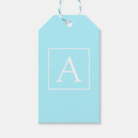 Monogramme bleu ciel simple