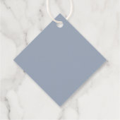 Étiquettes Cadeau Monogramme bleu foncé simple Mariage élégant (Dos)