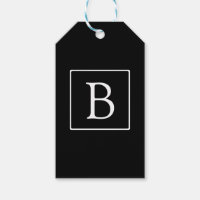Monogramme classique simple | Texte noir et blanc