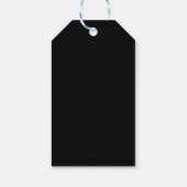 Étiquettes-cadeau Monogramme classique simple | Texte noir et blanc (Dos)