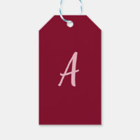 Monogramme de calligraphie rouge Bourgogne