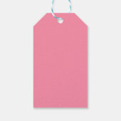 Étiquettes-cadeau Monogramme de calligraphie rouge Bourgogne (Dos)