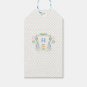 Étiquettes-cadeau Monogramme de carotte lapin (Devant)