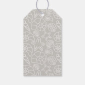 Étiquettes-cadeau Monogramme de couronne de Noël Coastère (Dos)