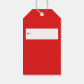 Étiquettes-cadeau Monogramme de couronne rouge (Dos)