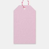 Étiquettes-cadeau Monogramme de lettre initiale rose clair chic uni (Dos)