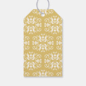 Étiquettes-cadeau Monogramme de mariage à calligraphie dorée élégant (Dos)