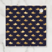 Étiquettes Cadeau Monogramme de Mariage nautique vintage (Dos)