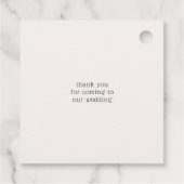 Étiquettes Cadeau Monogramme de mariage rustique de la retraite de m (Dos)