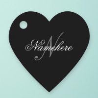Monogramme de nom noir et blanc personnalisé uniqu