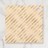 Étiquettes Cadeau Monogramme de papier d'aluminium Faux noir et or (Dos)