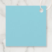 Étiquettes Cadeau Monogramme de script cursif éditable Noir Bleu Bla (Dos)