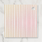 Étiquettes Cadeau Monogramme d'éléphant rose et gris moderne personn (Dos)