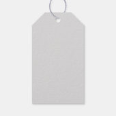 Étiquettes-cadeau Monogramme des cercles gris modernes (Dos)