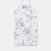 Étiquettes-cadeau Monogramme Dusty Mariage bleu (Dos)