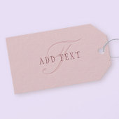 Étiquettes-cadeau Monogramme élégant | Or Rose