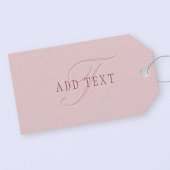 Étiquettes-cadeau Monogramme élégant | Or Rose