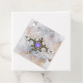 Étiquettes Cadeau Monogramme en pierre de marbre (En situation)