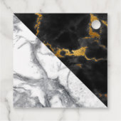 Étiquettes Cadeau Monogramme en pierre de marbre (Dos)