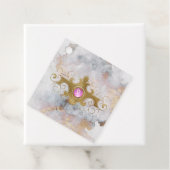 Étiquettes Cadeau Monogramme en pierre de marbre (En situation)