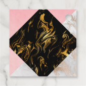 Étiquettes Cadeau Monogramme en pierre de marbre (Dos)