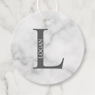 Étiquettes Cadeau Monogramme et nom personnalisés