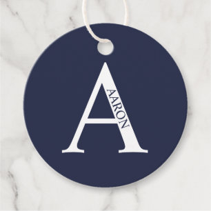 Étiquettes Cadeau Monogramme et nom personnalisés