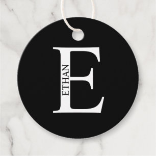 Étiquettes Cadeau Monogramme et nom personnalisés