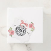 Étiquettes Cadeau Monogramme Floral Disco Mariage de boule de Merci (En situation)