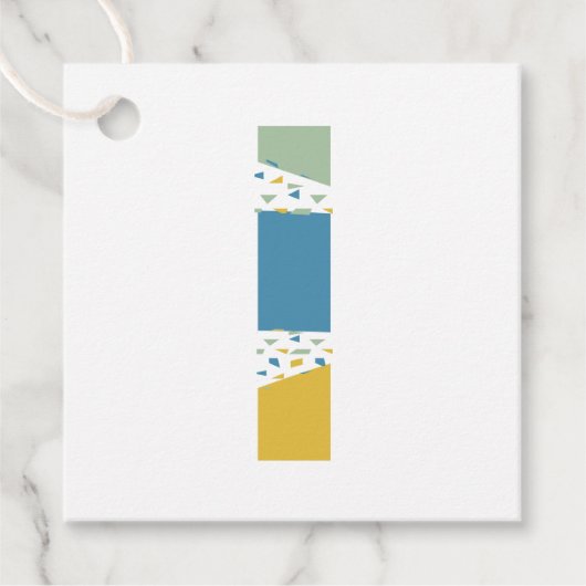 Étiquettes Cadeau Monogramme L de lettre abstraite moderne personnal (Devant)