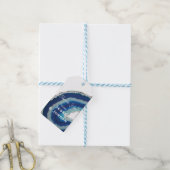 Étiquettes-cadeau Monogramme Mariage d'âge bleu (Avec de laficelle)