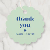 Étiquettes Cadeau Monogramme Mariage de la crosse rétro (Dos)