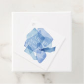 Étiquettes Cadeau Monogramme Mariage des formes d'aquarelle moderne (En situation)