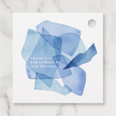 Étiquettes Cadeau Monogramme Mariage des formes d'aquarelle moderne (Dos)