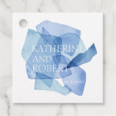 Étiquettes Cadeau Monogramme Mariage des formes d'aquarelle moderne (Devant)