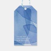 Étiquettes-cadeau Monogramme Mariage des formes d'aquarelle moderne (Dos)