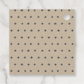 Étiquettes Cadeau Monogramme Mariage en bois floral bleu vif (Dos)