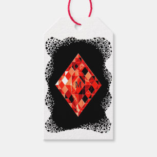 Étiquettes-cadeau Monogramme Ruby Birthstone