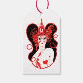 Étiquettes-cadeau Monogramme Ruby Birthstone (Devant)