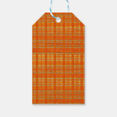 Étiquettes-cadeau Monogramme rustique Brown et plaqué orange (Dos)