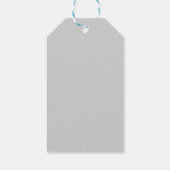 Étiquettes-cadeau Monogramme simple gris clair (Dos)