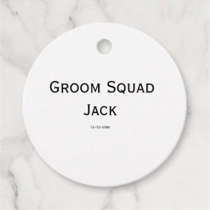 Étiquettes Cadeau monogramme simple personnalisé ajoutez votre nom m