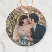 Étiquettes Cadeau Monographie botanique rustique mariage photo merci (Dos)