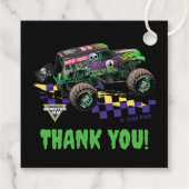 Étiquettes Cadeau Monster Jam Grave Digger Merci (Dos)