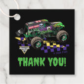 Étiquettes Cadeau Monster Jam Grave Digger Merci (Devant)