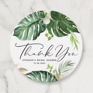 Étiquettes Cadeau Monstère tropicale Fête des mariées d'été Merci