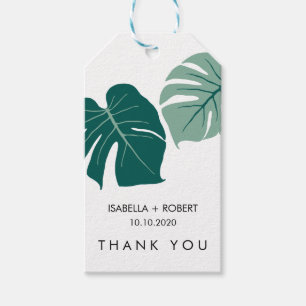 Étiquettes-cadeau Monstère tropicale verte   FAVEUR DU Merci Mariage